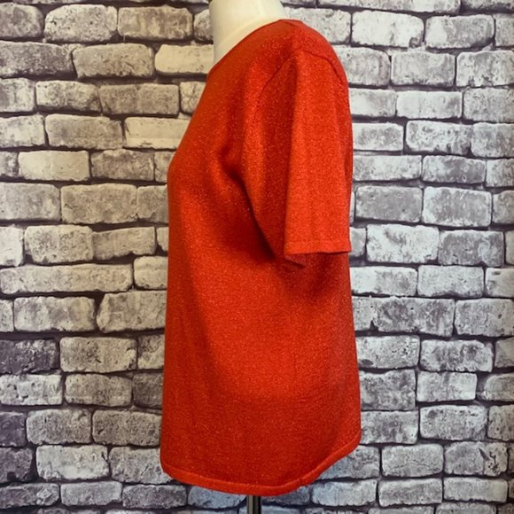 Patchington Red Short Sleeve Top Size L - Picture 4 of 9